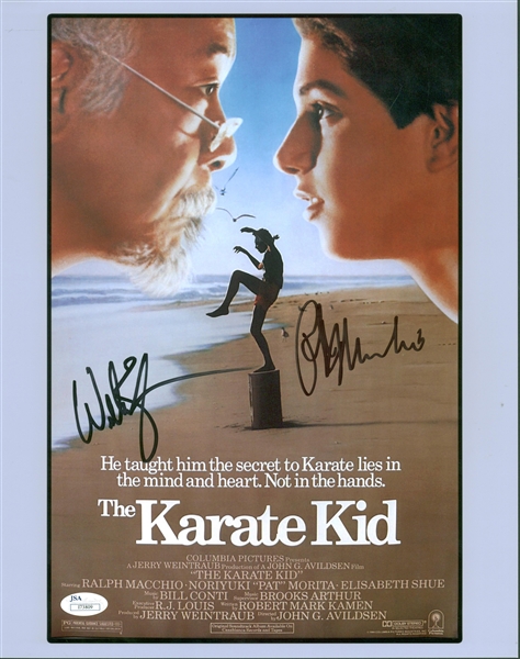 Ralph Macchio and William Zabco Signed 11" x 14" Color "The Karate Kid" Mock Poster (JSA)