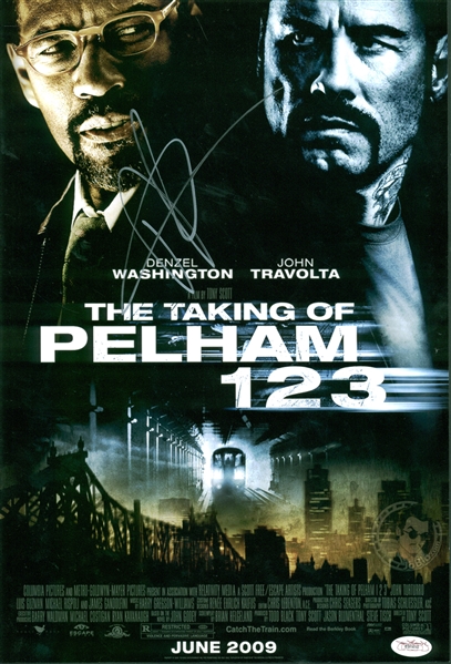 Denzel Washington Signed "The Taking of Pelham 123" 16.5" x 11" Mock Poster (JSA)