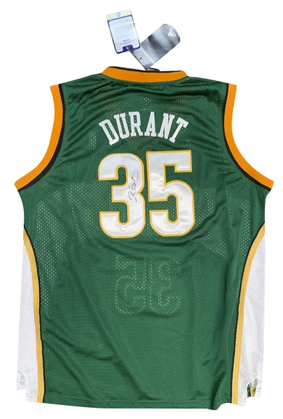 Kevin Durant Signed Sonics Rookie On-Court Style Jersey (JSA)