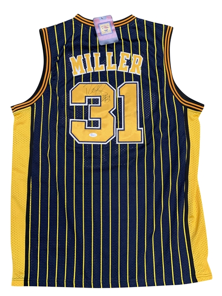 Reggie Miller Rare Signed On-Court Style Pacers Jersey (JSA)
