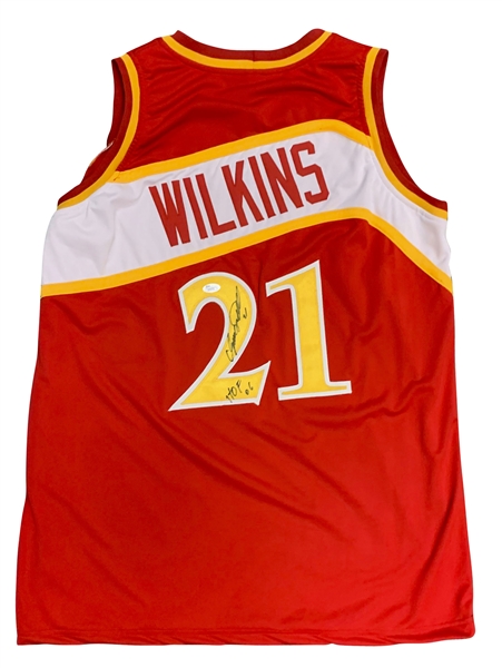 Dominique Wilkins Signed Hawks Jersey (JSA)