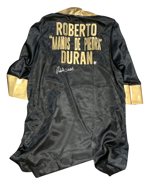 Roberto Duran Signed Boxing Robe (JSA)