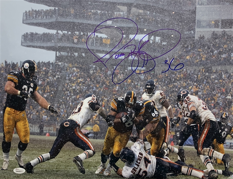 2000s Steelers Greats Lot of Three (3) Signed 16" x 20" Photographs w/ Brown, Bettis & Polamalu (JSA)
