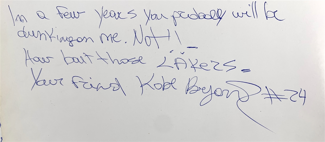 Kobe Bryant Incredible Signed 1992 Middle School Yearbook with Prophetic Lakers Inscription Reference! (Beckett/BAS & PSA/DNA LOAs)