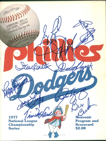 1970s Lot of Six (6) Multi/Team Signed Programs w/ Aaron, Rose, Perry & Others (Beckett/BAS Guaranteed)