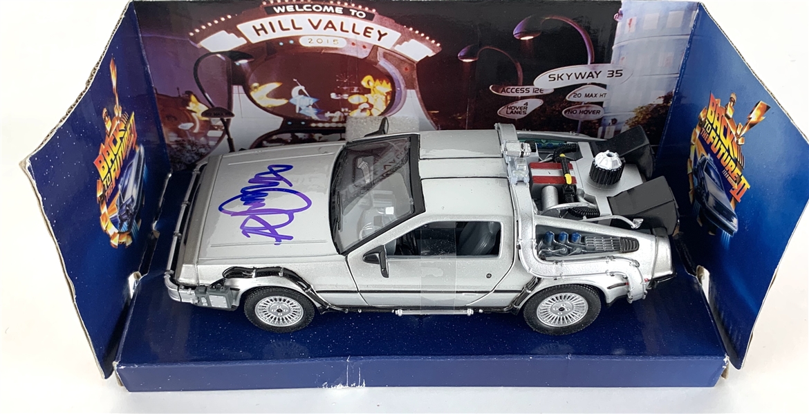 Michael J. Fox Signed "Back to the Future II" 1:24 Diecast Model DeLoreon Time Machine Car! (PSA/DNA)