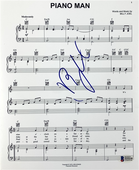 Billy Joel Signed 8.5" x 11" Sheet Music for "Piano Man" (Beckett/BAS COA)