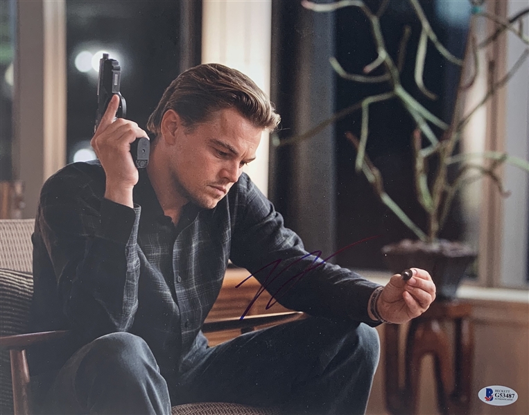 Leonardo DiCaprio In-Person Signed 11" x 14" Color Photo from "Inception" (Beckett/BAS COA)