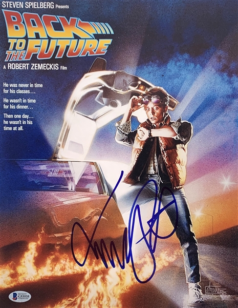 Michael J. Fox Signed 11" x 14" Color Photo from "Back to the Future" (Beckett/BAS COA)