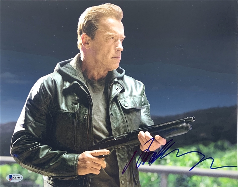 Arnold Schwarzenegger In-Person Signed 11" x 14" Color Photo from "Terminator: Genisys" (Beckett/BAS COA)
