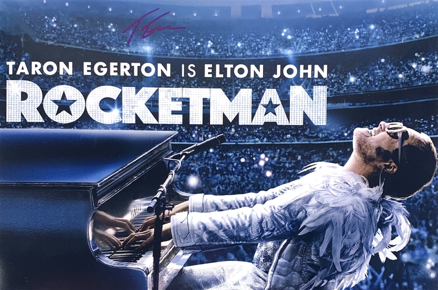 Taron Egerton Signed 12" x 18" Color Photo from "Rocketman" (JSA)