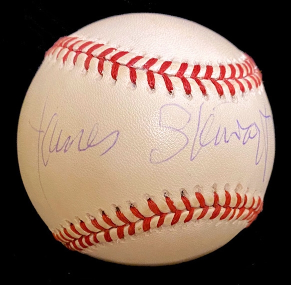 Jimmy Stewart In-Person Single Signed ONL Baseball (Beckett/BAS Guaranteed)