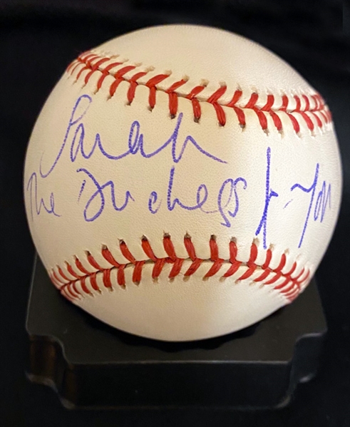 Sarah Ferguson (Duchess of York) In-Person Single Signed OAL Baseball (Beckett/BAS Guaranteed)