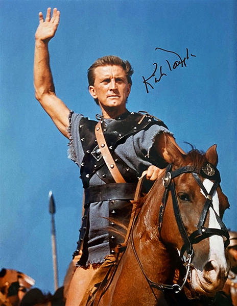 Kirk Douglas In-Person Signed 11" x 14" Color Photo from "Spartacus" (Beckett/BAS Guaranteed)