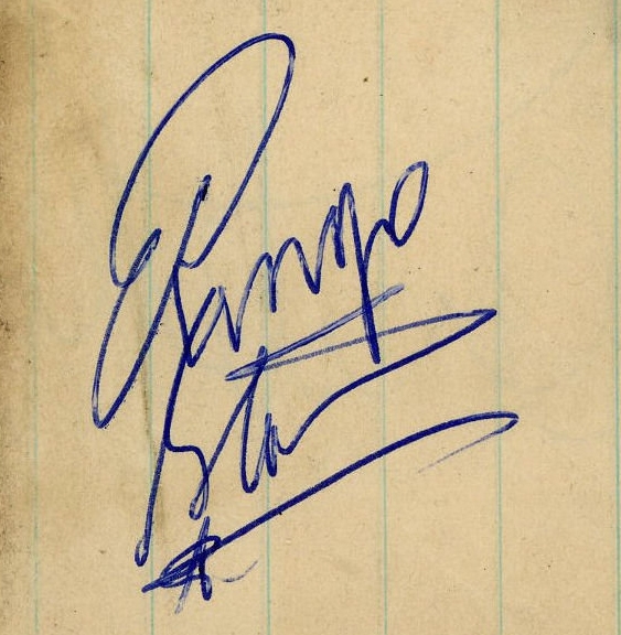 The Beatles: Ringo Starr Vintage Signed 2.75" x 2.75" c.1962 Cut (Beckett/BAS Guaranteed)