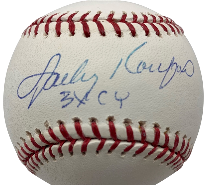 Sandy Koufax Signed & Inscribed "3x Cy" OML Baseball (Steiner Sports)