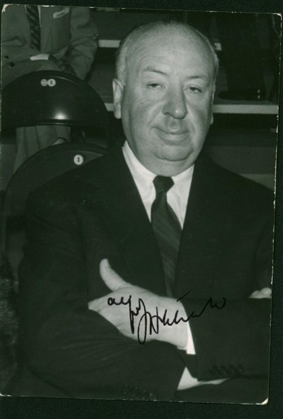 Alfred Hitchcock Rare Signed 3.5" x 5" Photograph (Beckett/BAS)