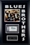 Blues Brothers: John Belushi Signed Sheet & Dan Aykroyd Signed Photo in Custom Framed Display (PSA/DNA)
