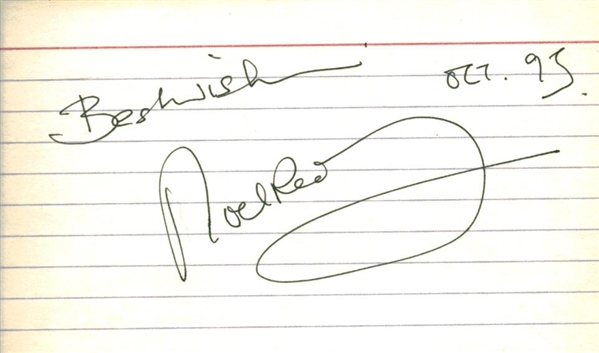 Noel Redding Signed 3" x 5"Index Card (Beckett/BAS Guaranteed)