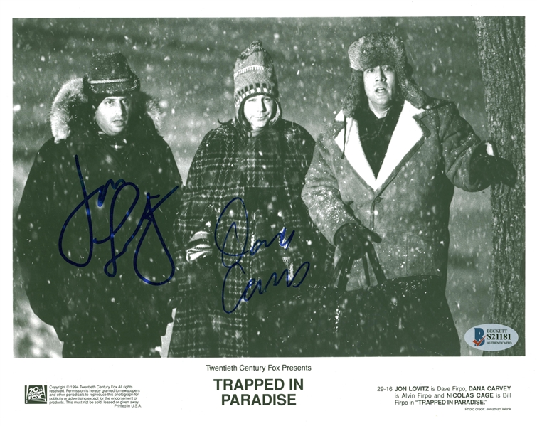 John Lovitz & Dana Carvey Signed "Trapped In Paradise" 8" x 10" Photograph(Beckett/BAS)