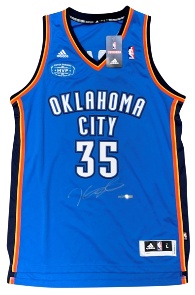 Kevin Durant Signed Oklahoma City Thunder MVP Model On Court Style Jersey (Panini)