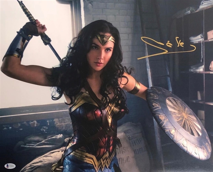 Gal Gadot Signed 16" x 20" Color Photo as "Wonder Woman" (Beckett/BAS COA)