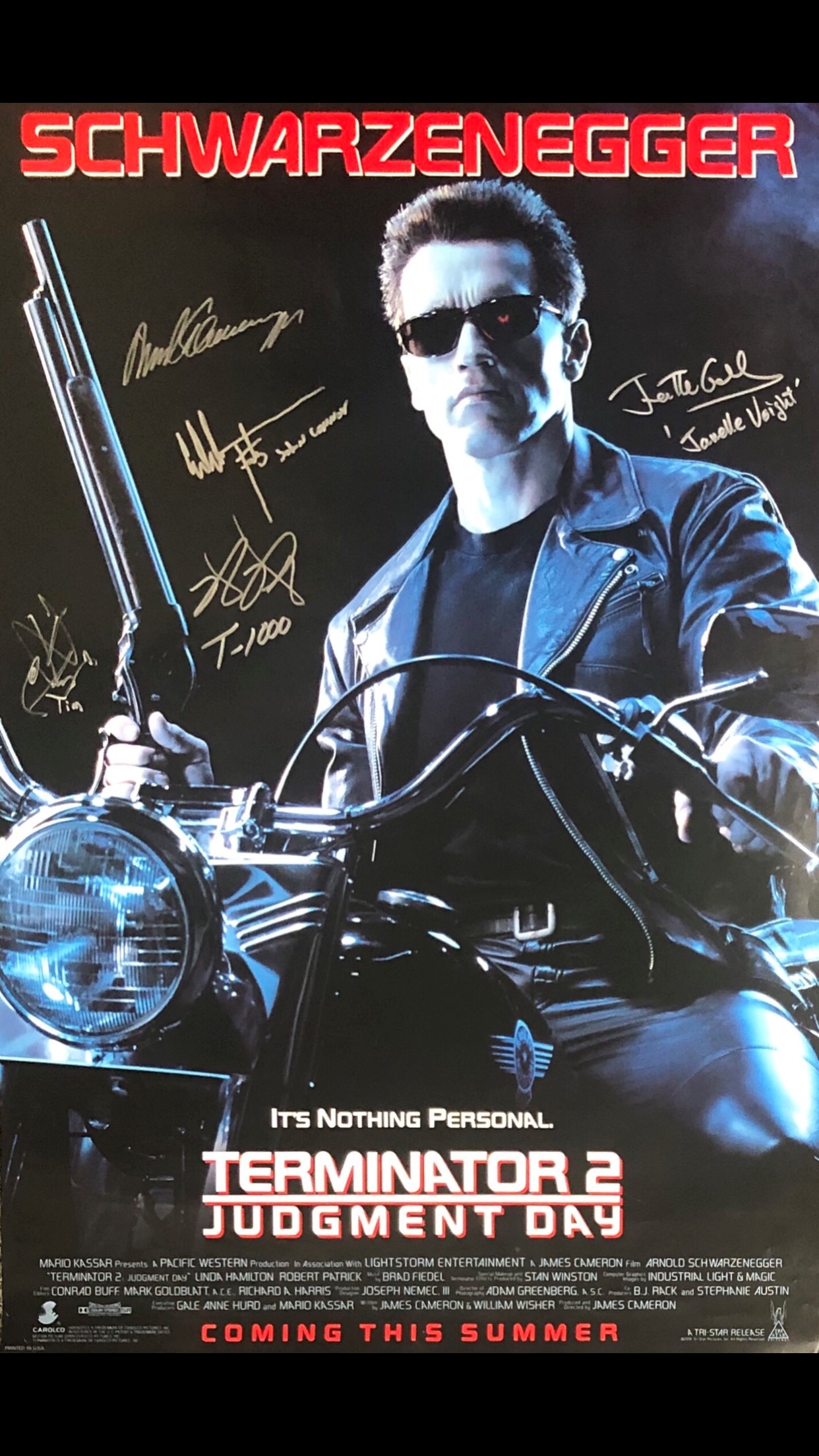 Lot Detail Terminator 2 Cast Signed 27" x 40" Poster with