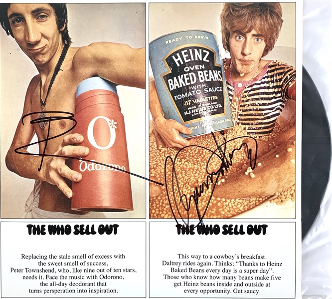 The Who: Pete Townshend & Roger Daltrey Dual Signed "The Who Sells Out" Record Album (Beckett/BAS LOA)