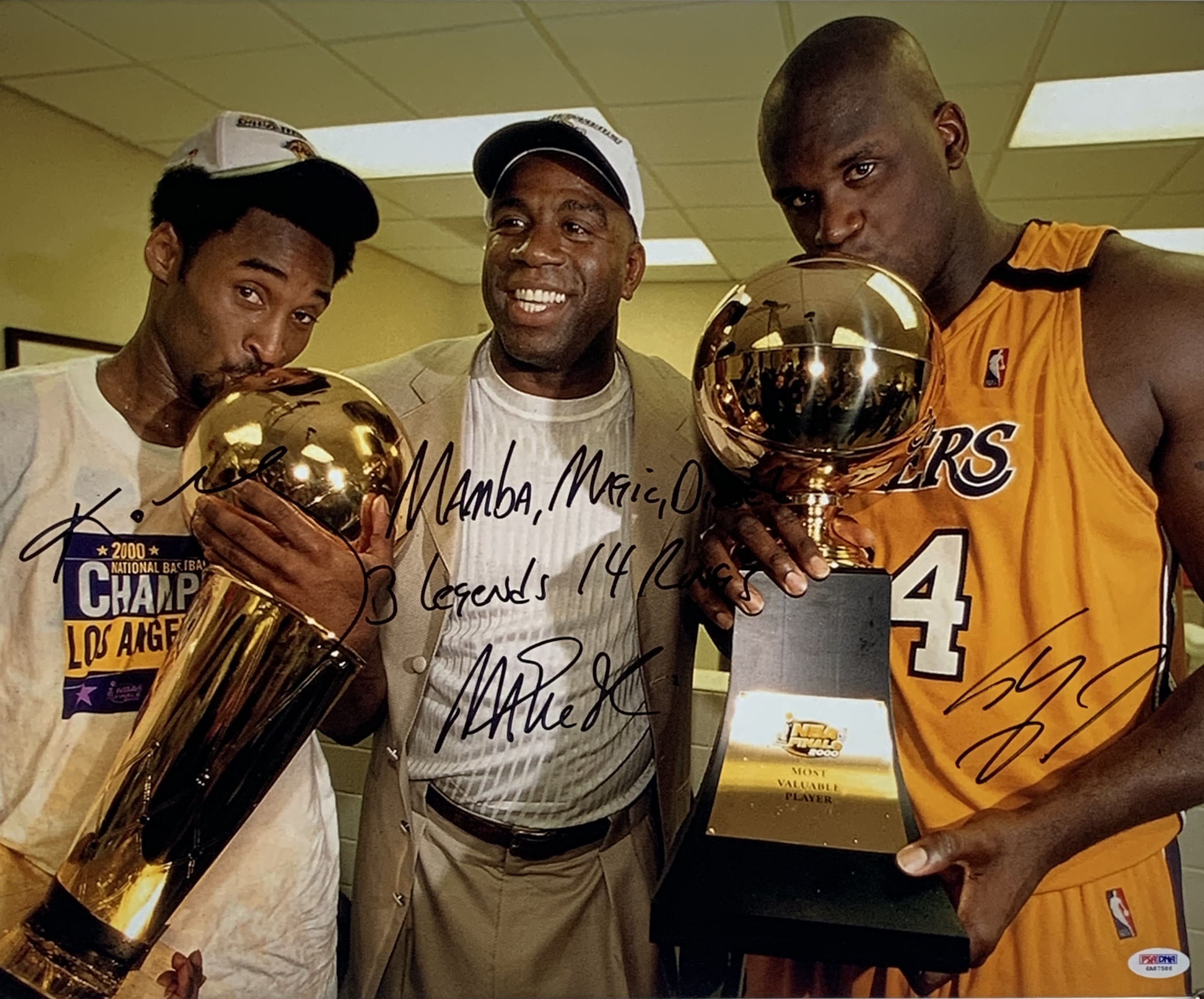 2000 NBA Finals KOBE & SHAQ First Championship Signed Shaqullie