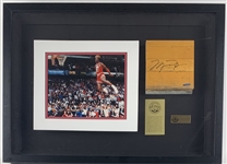 Michael Jordan Signed Ltd Ed Chicago Stadium Floor Relic Display (UDA)