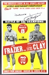 Muhammad Ali & Joe Frazier Dual Signed Original 1971 Closed-Circuit Fight Poster (JSA)