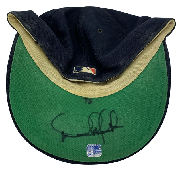 Derek Jeter Game Used & Signed 1993 New York Yankees Spring Training Baseball Cap - Possibly Jeters First Worn Official Yankees Cap! (Beckett/BAS & JT Sports/PSA/DNA)