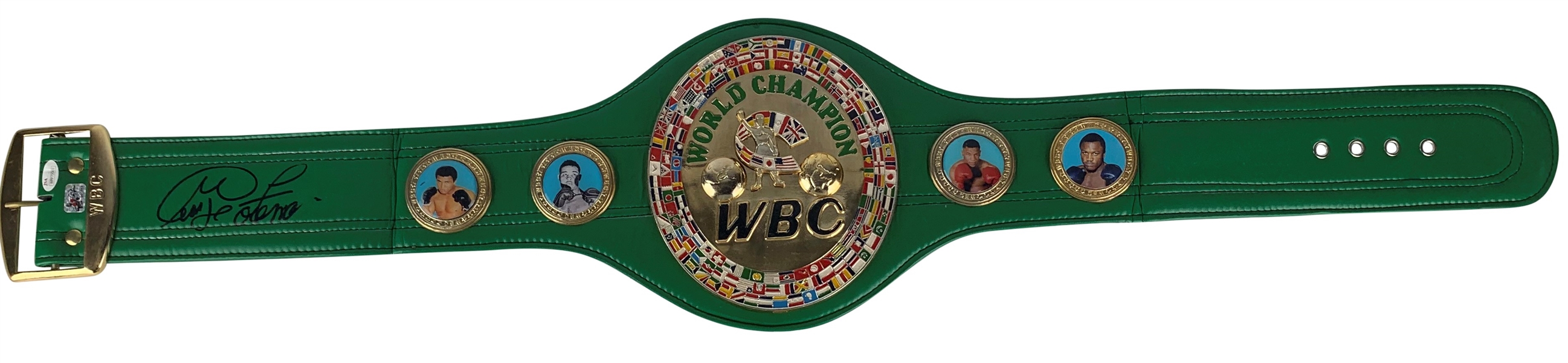George Forman Signed WBC Replica Full Size Championship Belt (JSA)