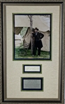 President Ulysses S Grant Signed 3.5" x 1.75" Cut Framed Display (PSA/DNA) 
