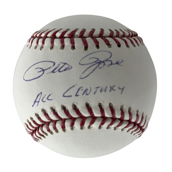 Pete Rose Signed OML Baseball w/ "All Century" Inscription (PSA/DNA)
