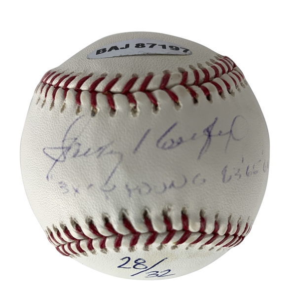 Sandy Koufax Signed & Inscribed Cy Young Limited Edition /32 OML Baseball (Upper Deck & MLB)