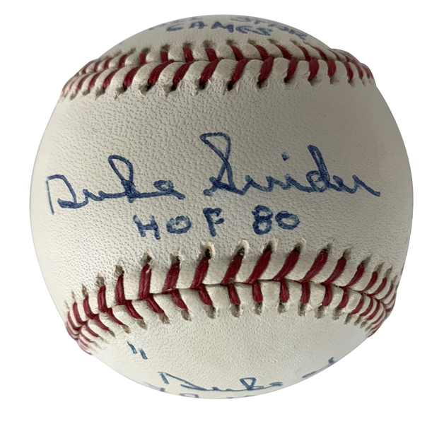 Duke Snider Signed Limited Edition ONL "Stat" Ball w/16 Handwritten Inscriptions (Beckett/BAS Guaranteed)
