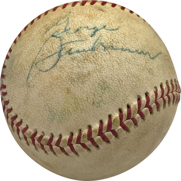 George Steinbrenner Vintage Game Used & Signed Southern League Baseball (JSA)