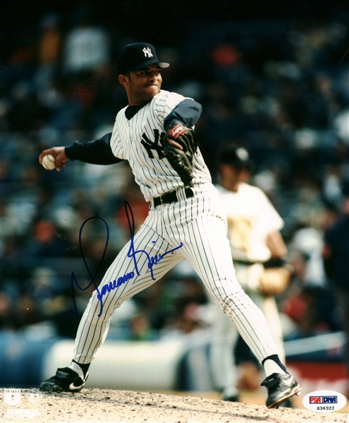 Mariano Rivera Choice Signed 8" x 10" Color Photo with Rookie Era Autograph (PSA/DNA)