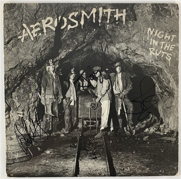Aerosmith Group Signed "Night in the Ruts" Album (JSA)