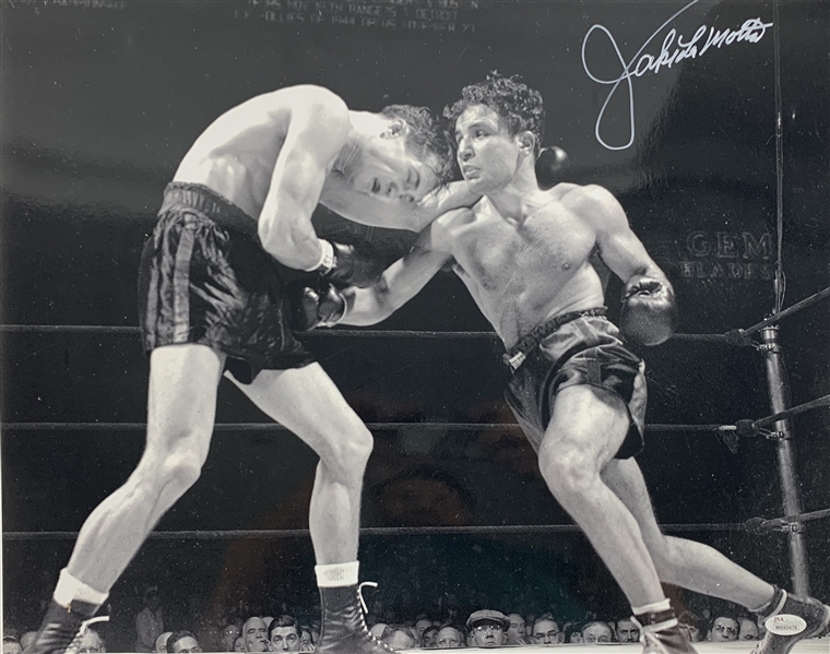 Misc Lot of Four (4) Signed Over-Sized Photographs w/ Lamotta, Lewis & Others (Beckett/BAS Guaranteed)