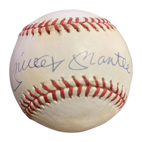 Mickey Mantle Signed OAL Baseball (Beckett/BAS)