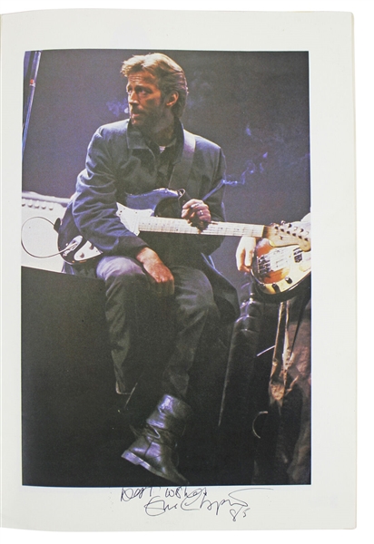Eric Clapton Signed 1985 Behind The Sun World Tour Program (Beckett/BAS LOA)