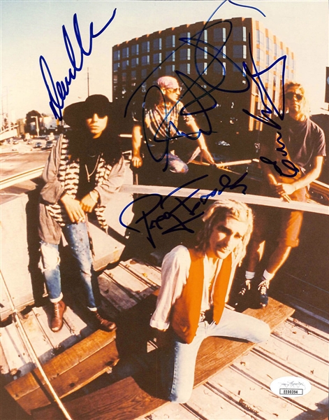 Janes Addiction Signed 8" x 10" Color Photo with All Four Original Members! (JSA)