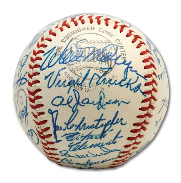 1963 Pittsburgh Pirates SUPERB Team-Signed ONL Baseball w/ Clemente & 31 Others! (PSA/DNA Graded GEM MINT 10!)