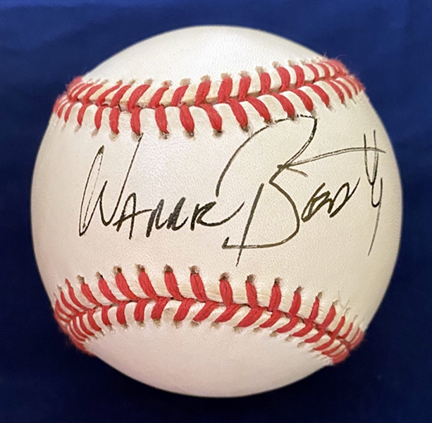 Warren Beatty Rare In-Person Signed ONL Baseball (Beckett/BAS Guaranteed)