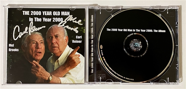 Mel Brooks & Carl Reiner Signed "The 2000 Year Old Man in the Year 2000" Comedy CD (Beckett/BAS Guaranteed)