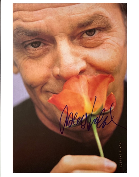Jack Nicholson In-Person Signed 9" x 13.5" Color Book Page Photograph (Beckett/BAS Guaranteed)