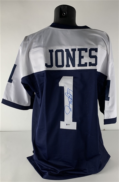 Jerry Jones Rare Signed Cowboys Jersey (Beckett/BAS)
