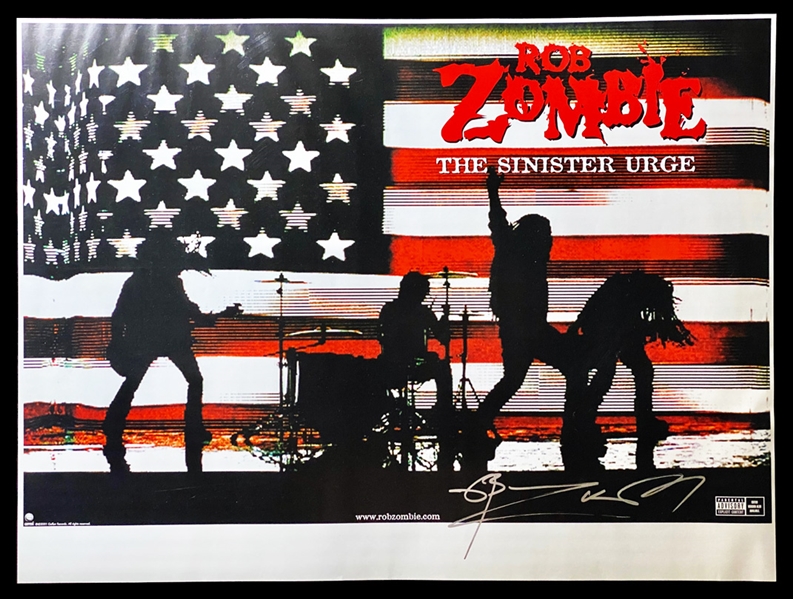 Rob Zombie In-Person Signed 23" x 17" Promotional Poster with EXACT Signing Proof! (Beckett/BAS Guaranteed)